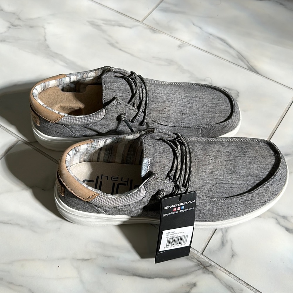 Hey Dude NWT Men’s 10. Chambray Iron